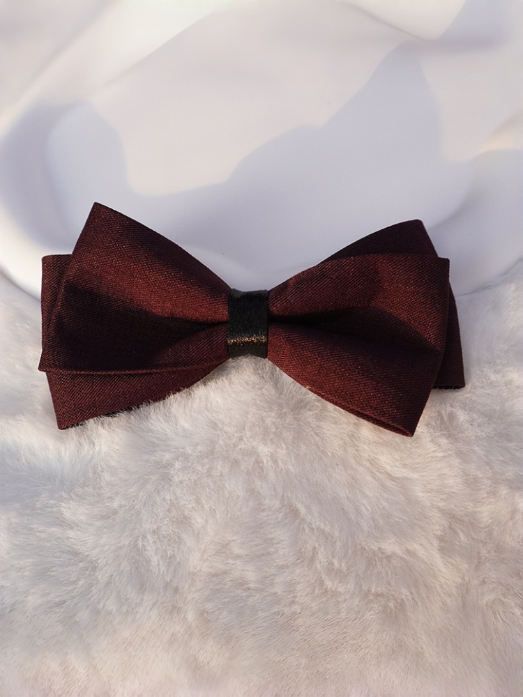 Men'S Formal Wear Bow Ties - Burgundy Double-Layer Matte Bow Tie, British