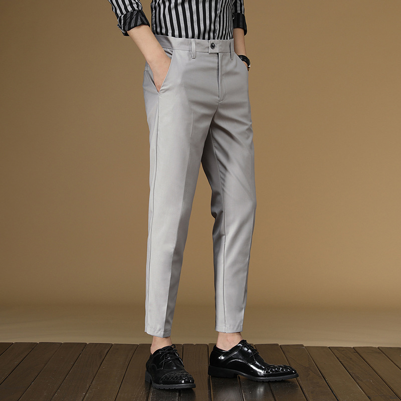 Men Formal Wear Office - Summer Suit Pants Men Red Black