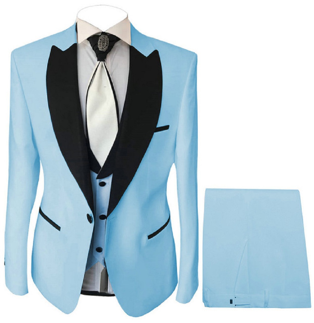 Men Formal Wear With Blazer - One Button Black Shawl Lapel Costume
