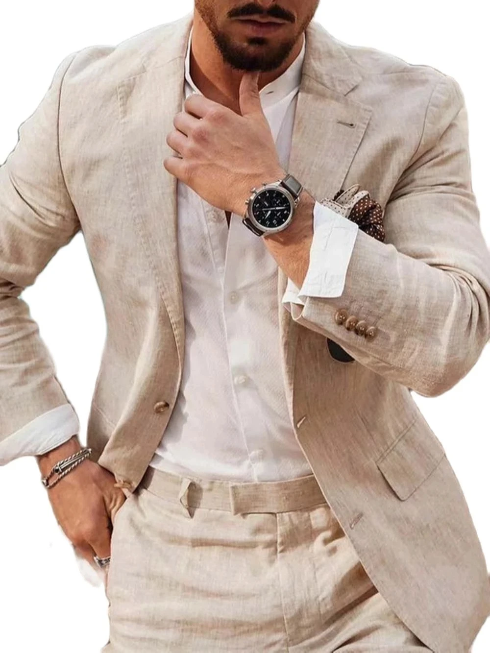 Summer Beach Business Linen Me - Men Formal Wear With Blazer review and price