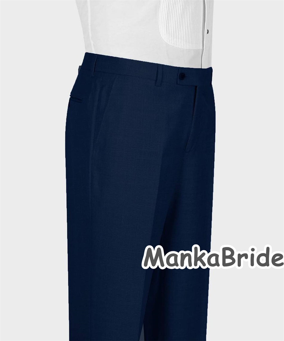 Elegant Navy Blue Classic Wedd - Men Formal Wear With Blazer review and price