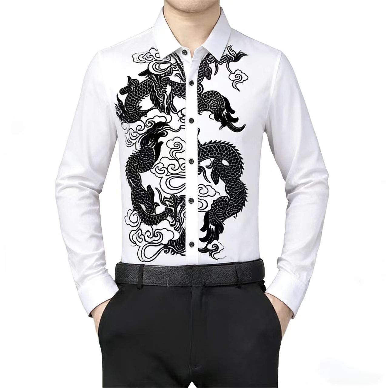 Men's Long Sleeve Shirt Chines - Men Formal Party Wear Shirt review and price