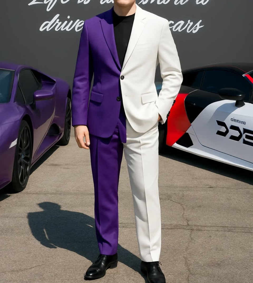 Formal Business Men Tuxedos 2  - Men Formal Wear Purple review and price