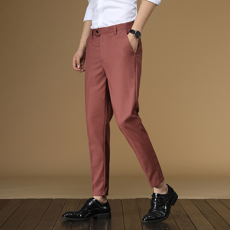 Summer Suit Pants Men Red Blac - Men Formal Wear Office review and price