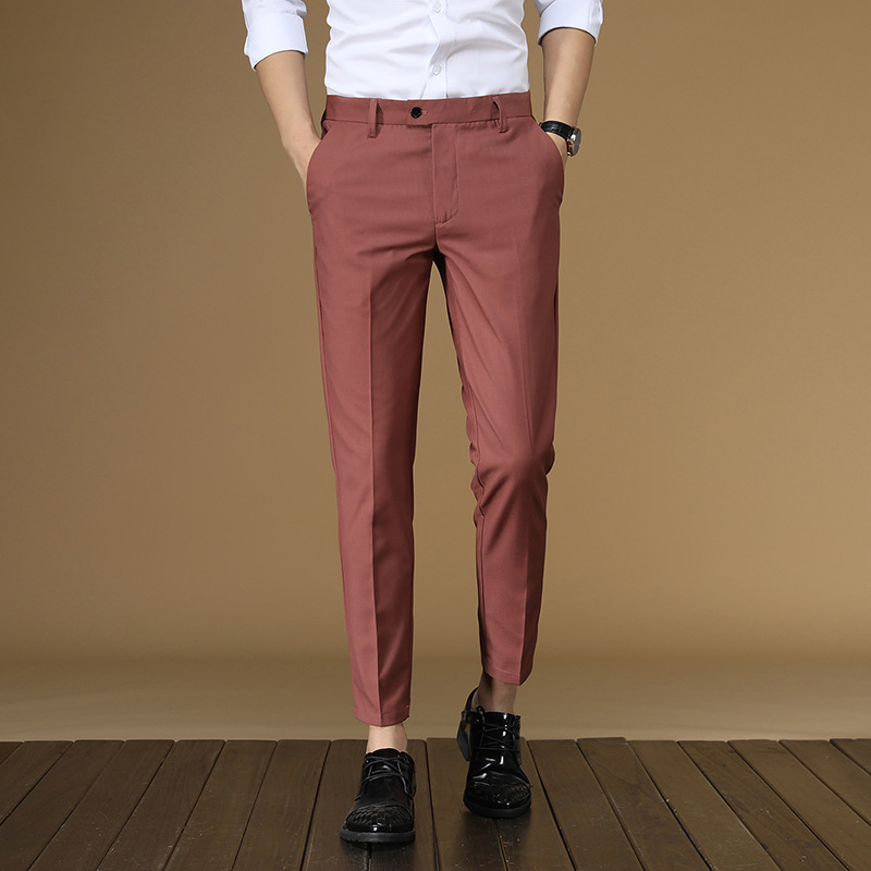 Summer Suit Pants Men Red Blac - Men Formal Wear Office review and price