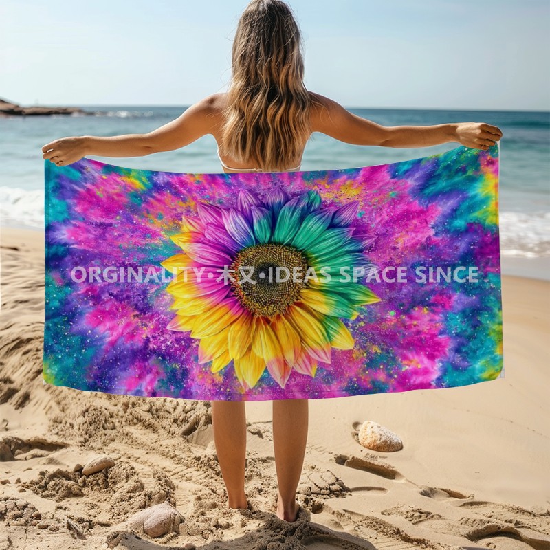 Tie Dye Rainbow Sunflower Beac - Windsor Knot Tie review and price