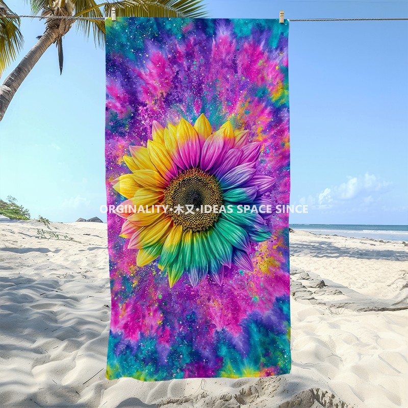 Tie Dye Rainbow Sunflower Beac - Windsor Knot Tie review and price