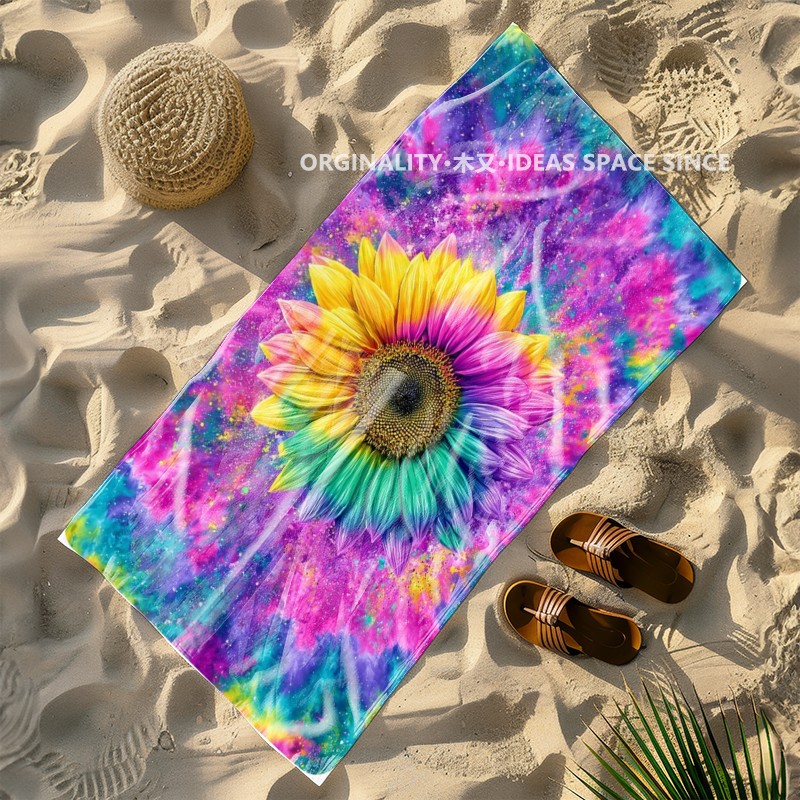 Tie Dye Rainbow Sunflower Beac - Windsor Knot Tie review and price