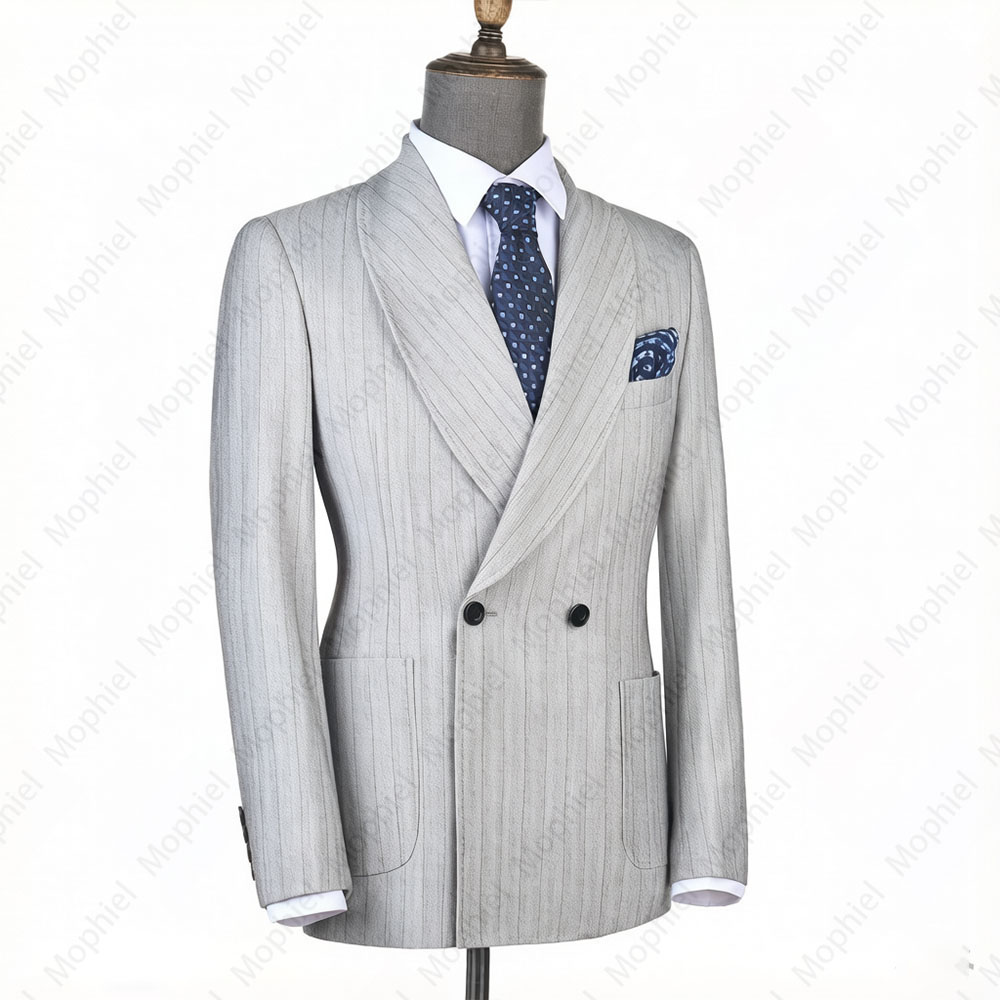 Mophiel Light Grey Men Suits S - Men Formal Wear Office review and price