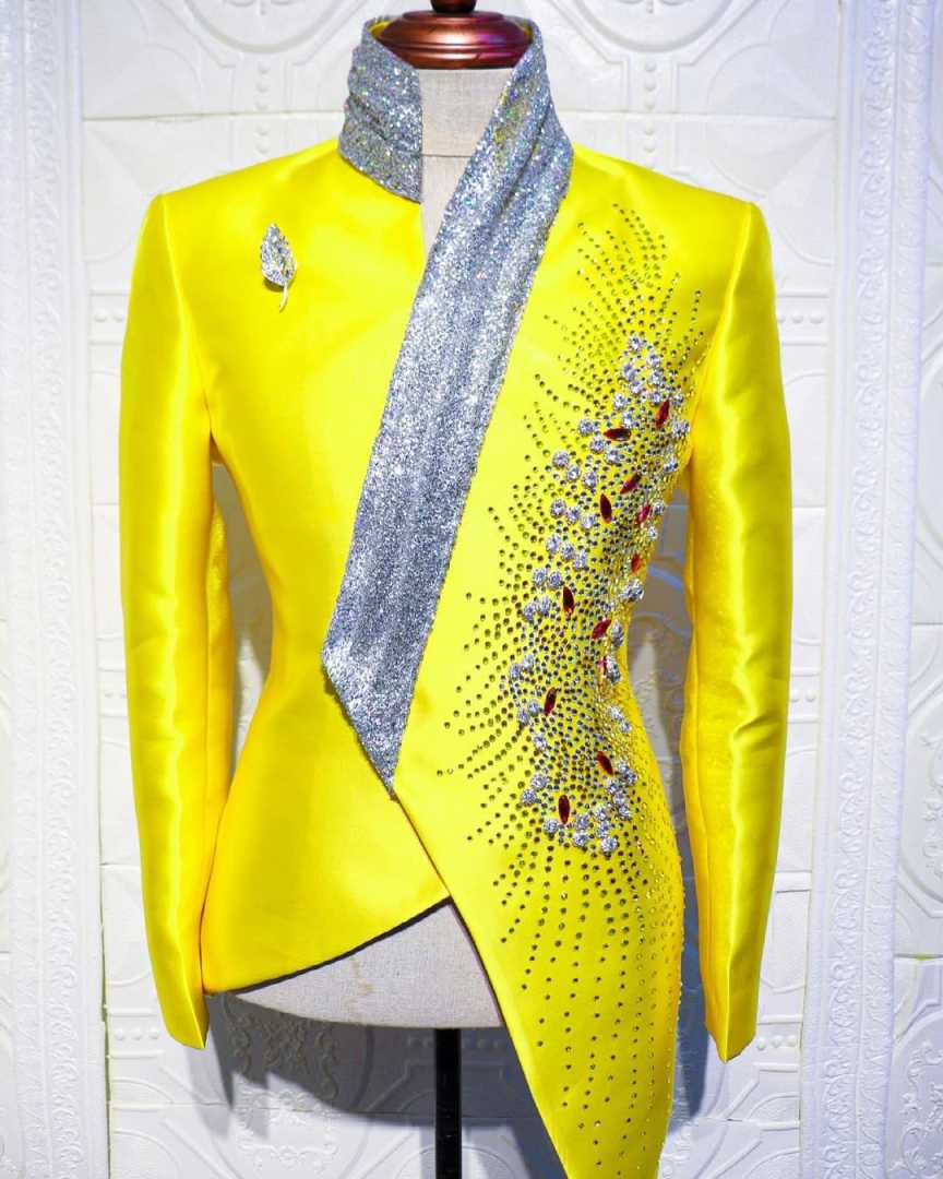 Fashion Yellow Wedding Tuxedos - Formal Wear For Men Yellow review and price