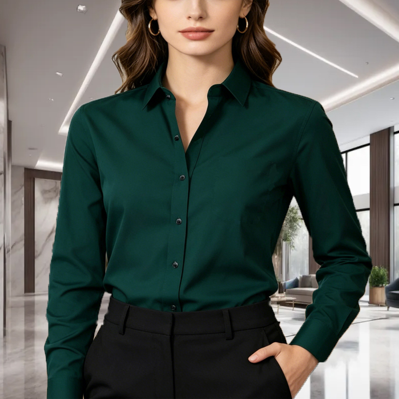 1PC Unisex Solid Color Long Sl - Men Formal Office Wear Shirts review and price