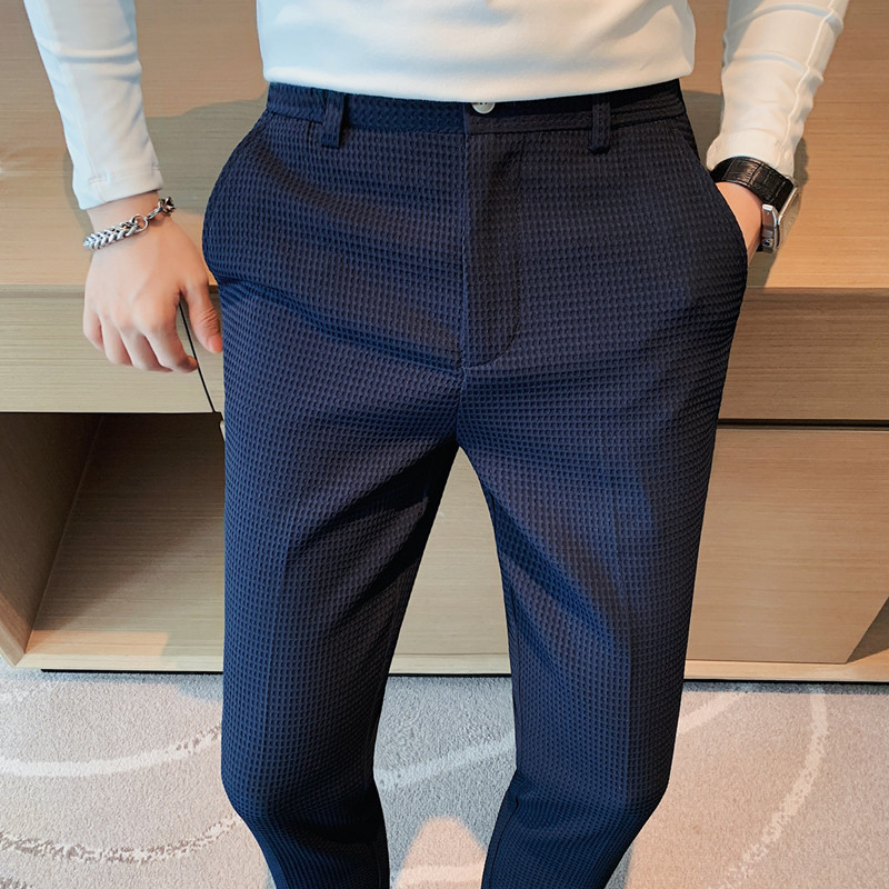 2024 Autumn New Waffle Stretch - Men Formal Wear Pinterest review and price