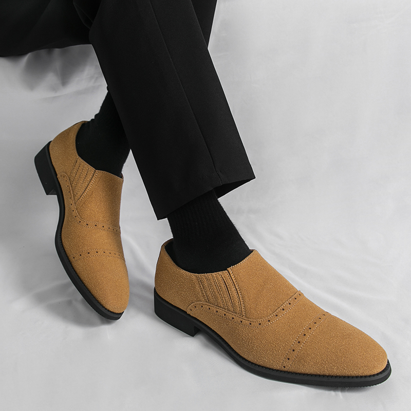 Retro Men Loafers Black Yellow - Formal Wear For Men Yellow review and price