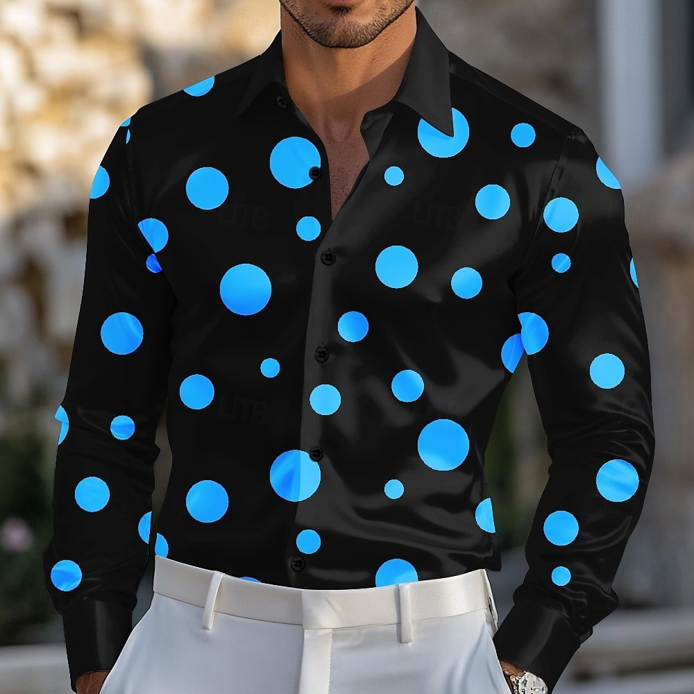 Men's Geometric Polka Dot Shir - Men Formal Party Wear Shirt review and price