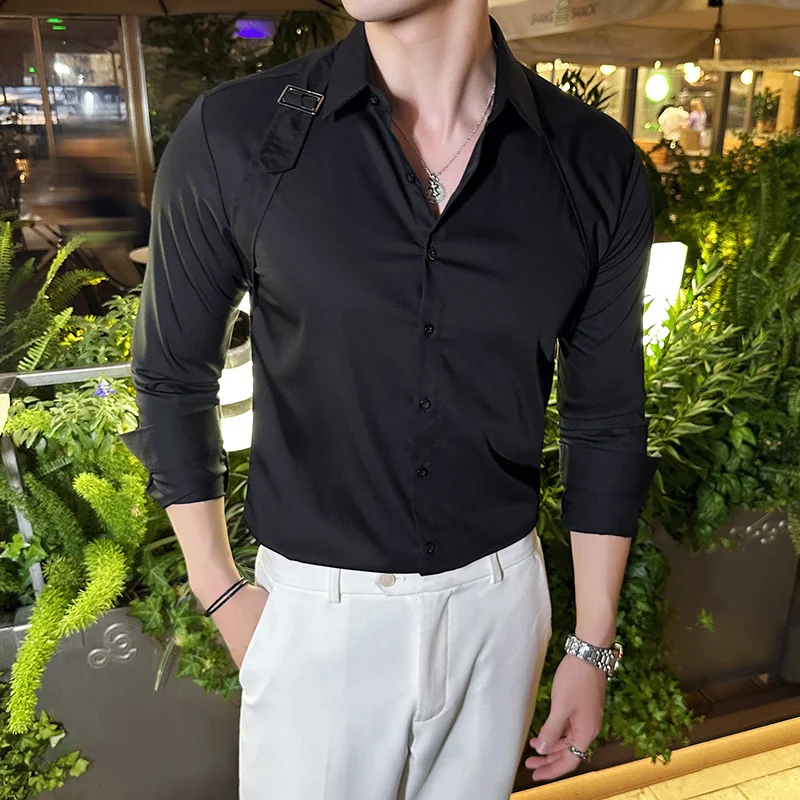 Men Dress Shirt Belt Design Lo - Men Formal Party Wear Shirt review and price