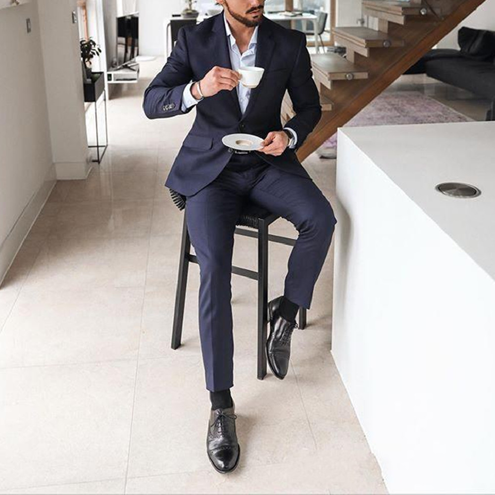 Navy Blue 2-Piece Men's Tuxedo - Men'S Formal Dinner Wear review and price