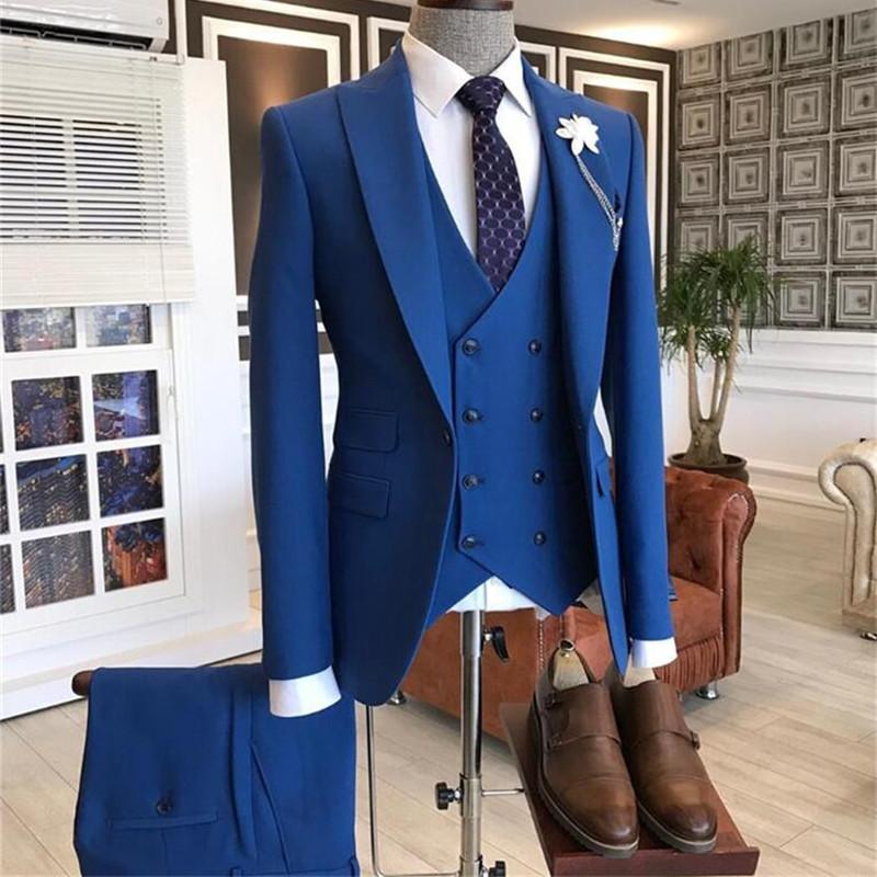 2021 Burgundy Double Breasted  - Men Formal Wear With Blazer review and price