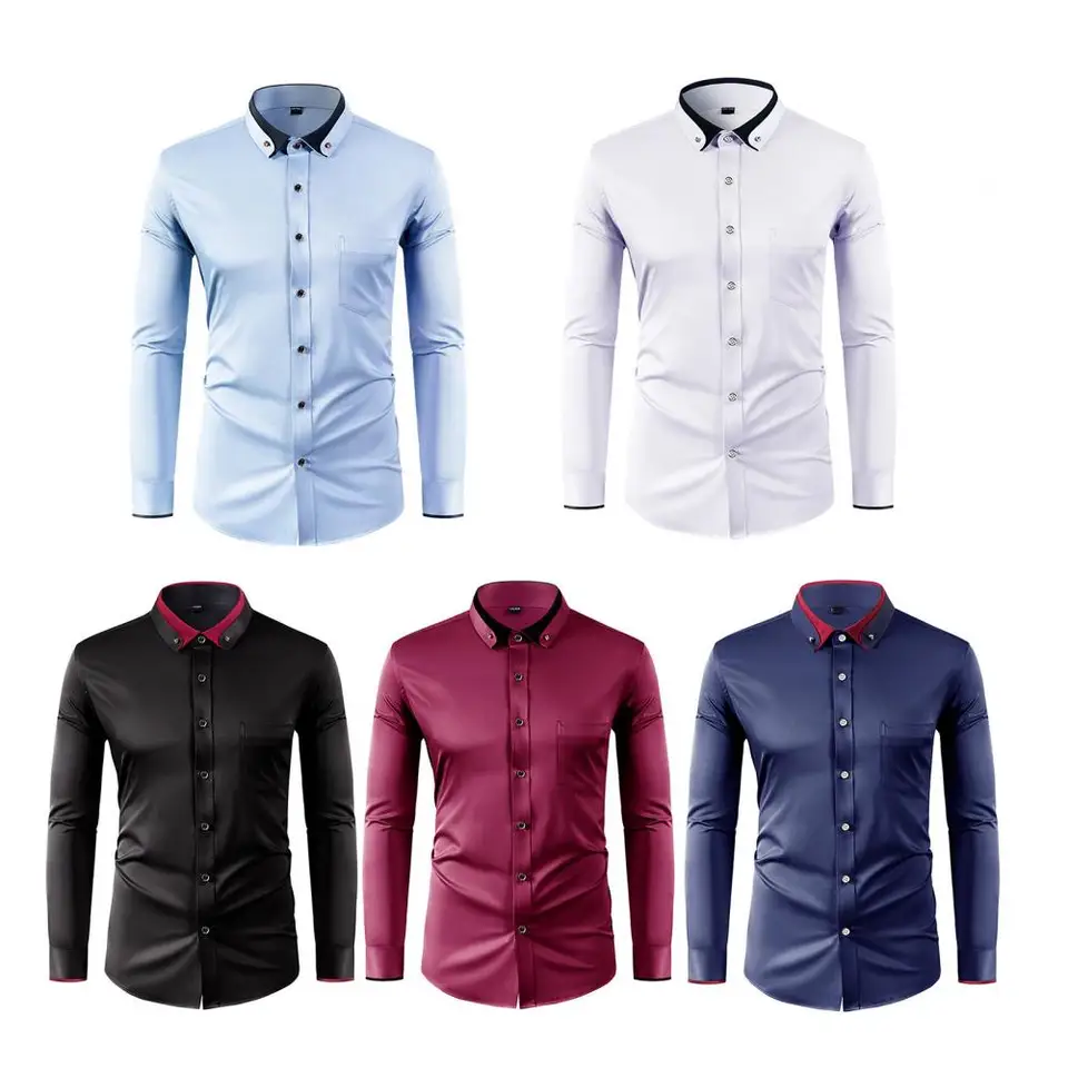 New Men's Fashion Pure Shirt C - Men Formal Party Wear Shirt review and price