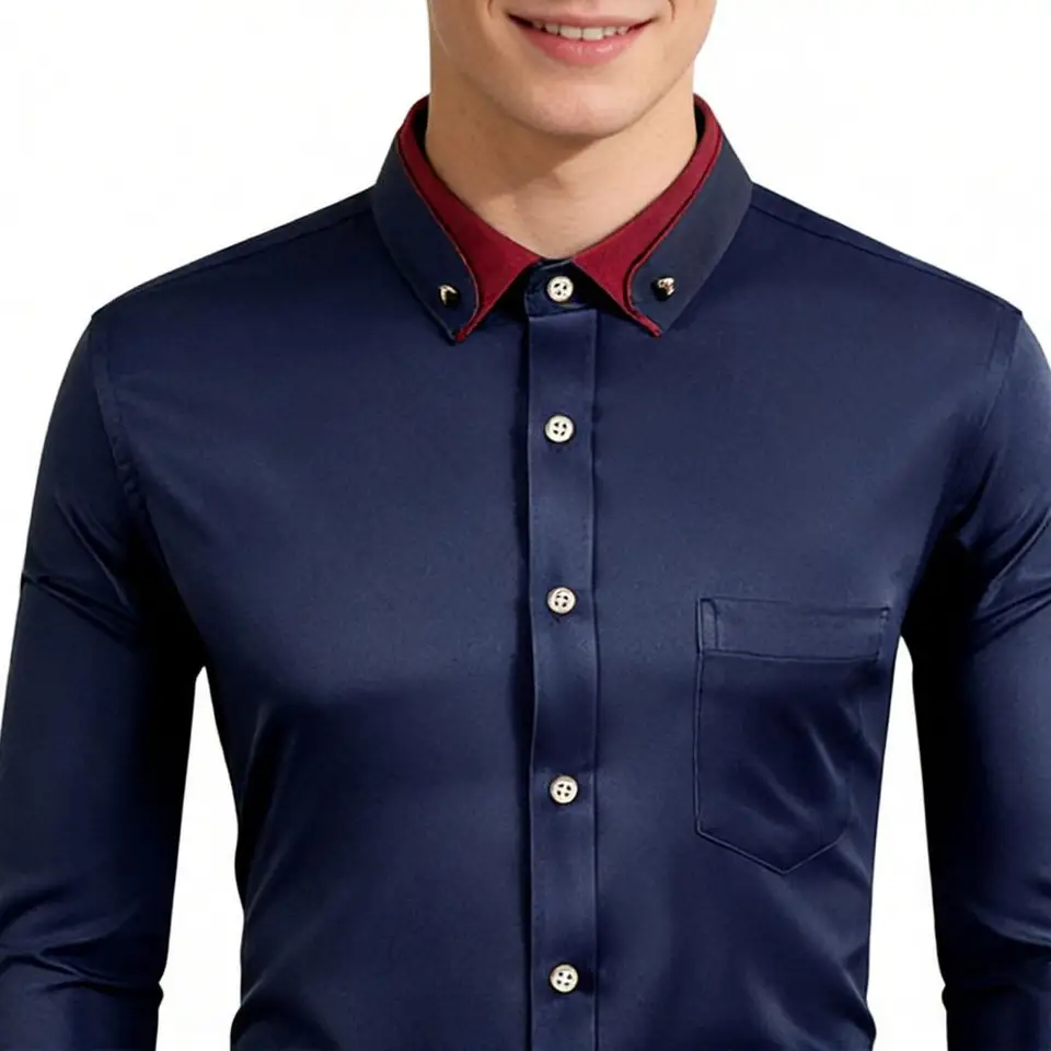 New Men's Fashion Pure Shirt C - Men Formal Party Wear Shirt review and price