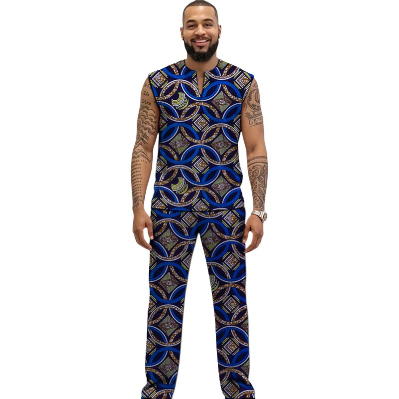 African Print Couture Tank Top - Men Formal Party Wear Outfit review and price