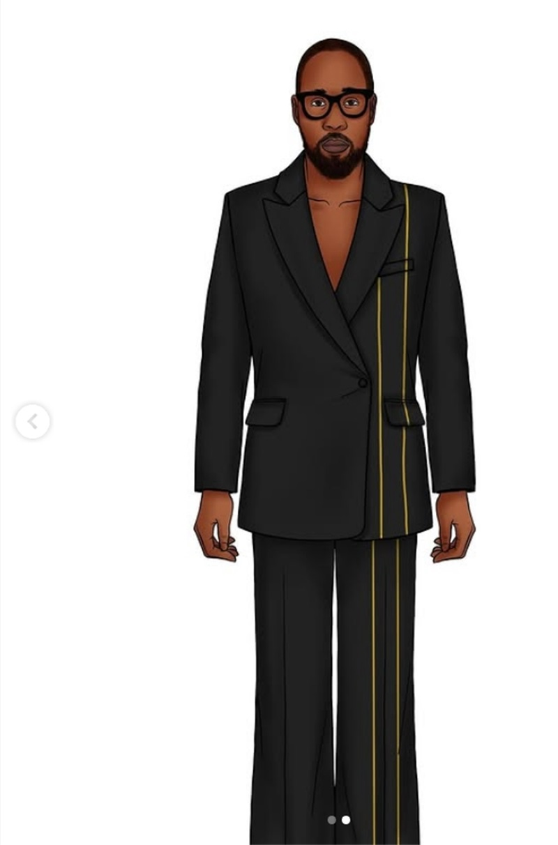 Black Men Suit Set 2 Piece Bla - Formal Wear For Men Yellow review and price