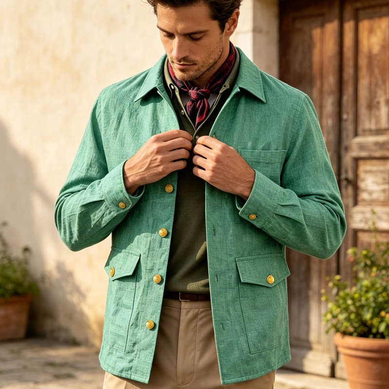 Vintage Men's Linen Jacket Lap - Men Formal Wear Office review and price